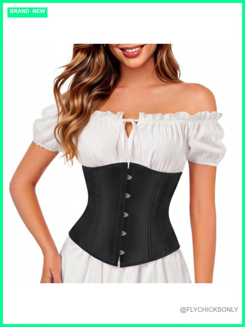 Lace Up Corset Bustier Top Women Renaissance Costume Halloween Party Photoshoot